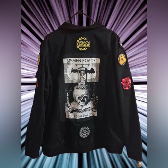 Depeche Mode Memento Morí Tour Custom Black Military Jacket - Like New 3XL - Picture 3 of 12